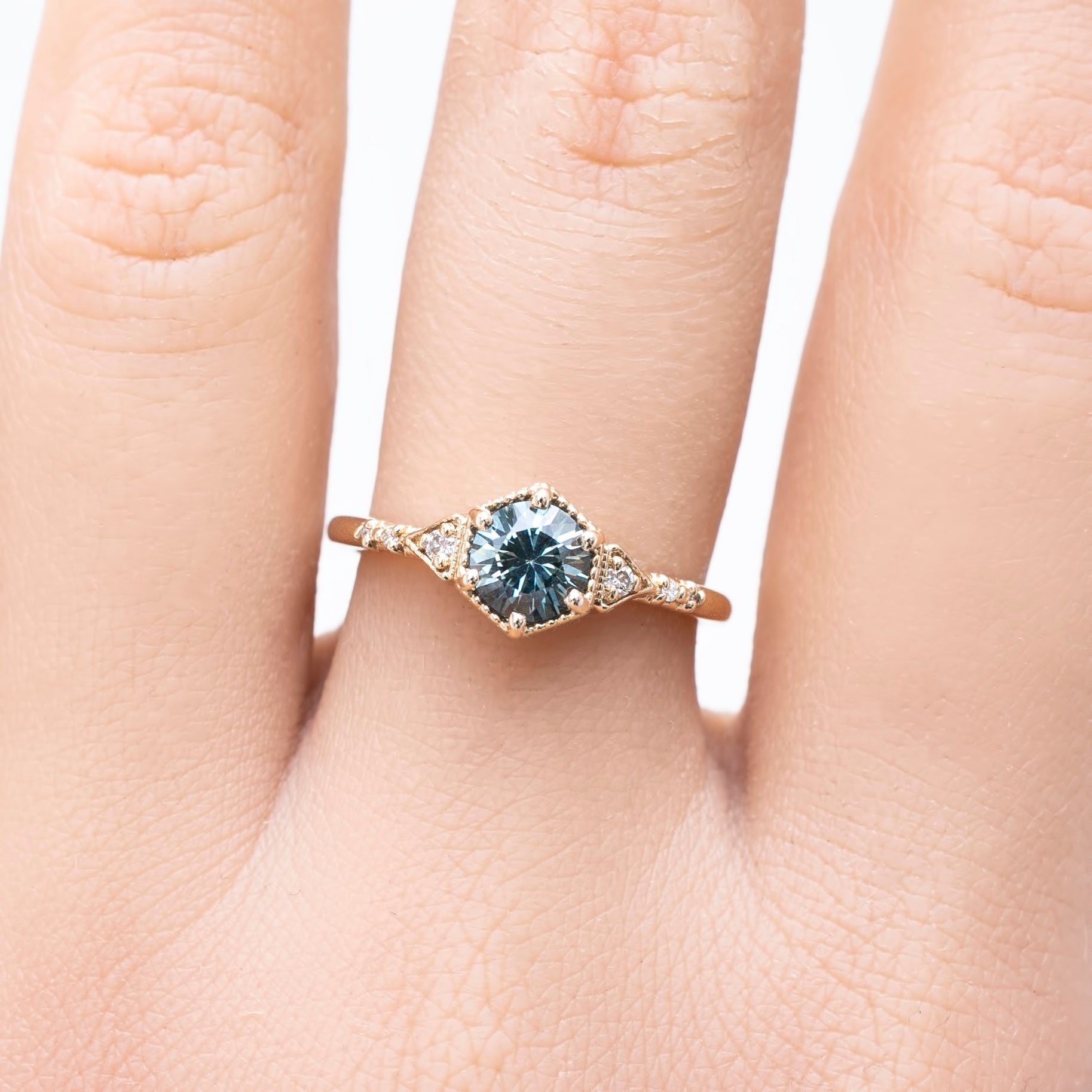 Agatha Ring, 0.75ct Montana Sapphire