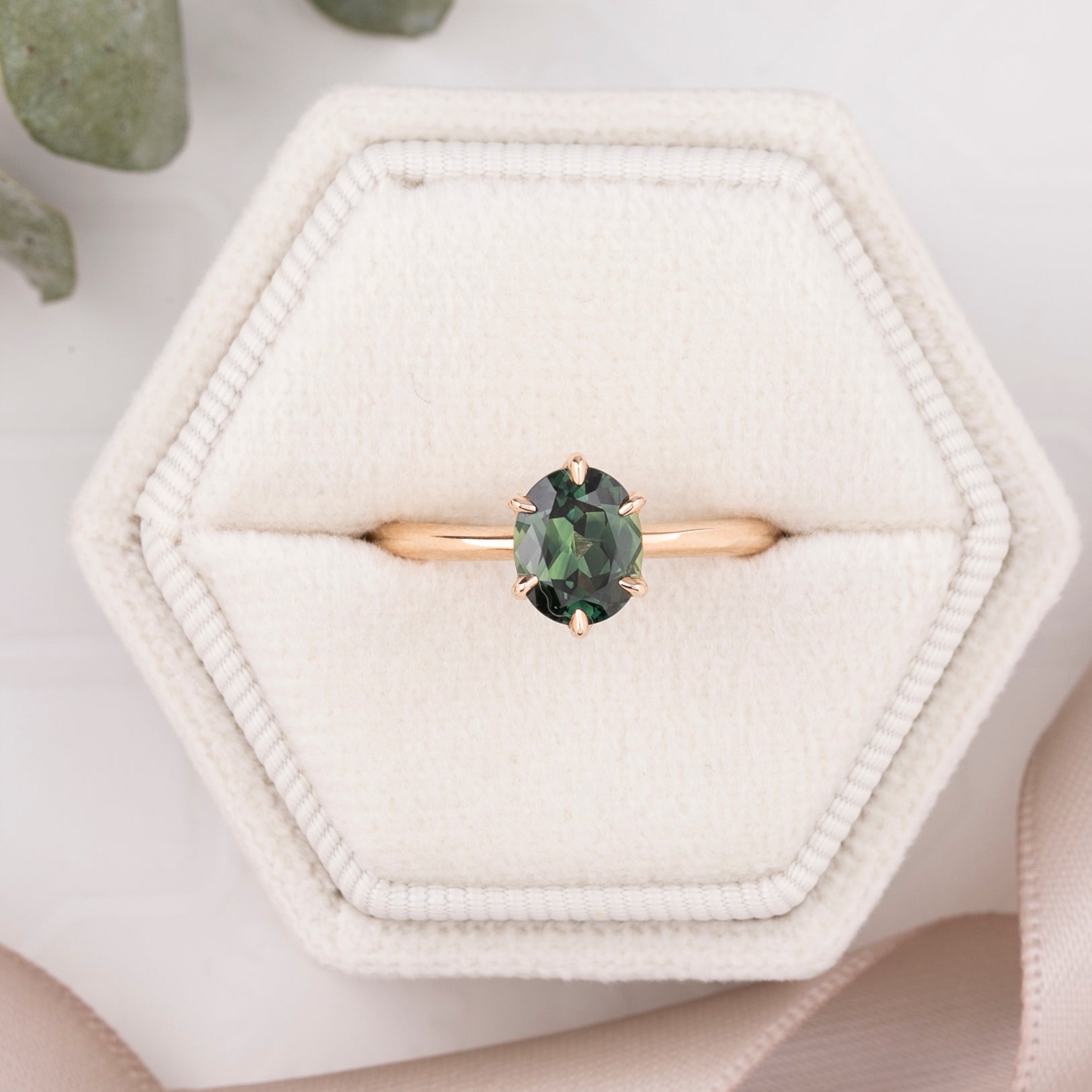 Floryn Ring, 1.38ct Queensland Sapphire, oval shape gemstone