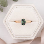 Floryn Ring, 1.38ct Queensland Sapphire, oval shape gemstone