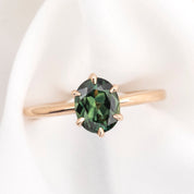 Floryn Ring, 1.38ct Queensland Sapphire, oval shape gemstone