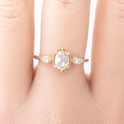 Diana Ring 0.50ct Oval Rose Cut Diamond