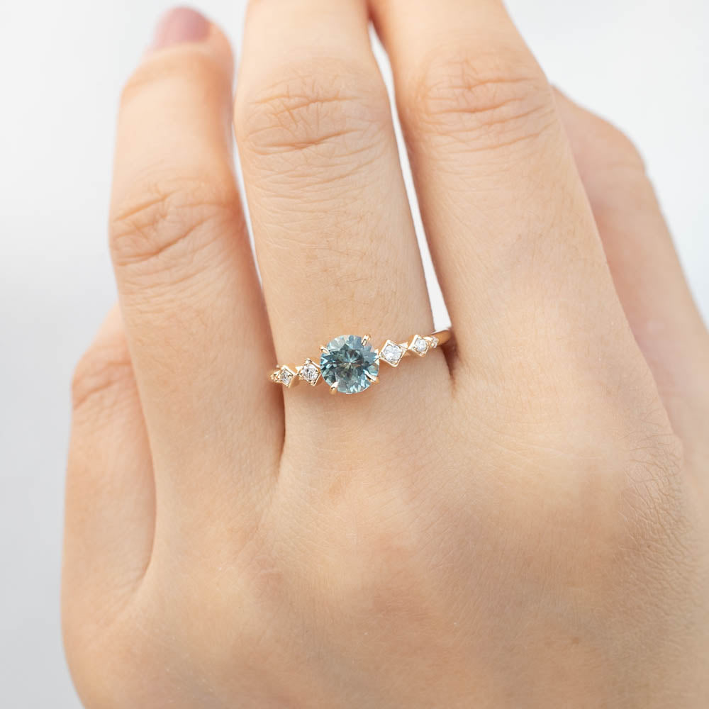 Celeste Ring, 0.95ct Montana Sapphire