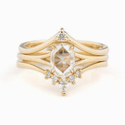 Kylie Ring, 0.50ct Oval Rose Cut Diamond
