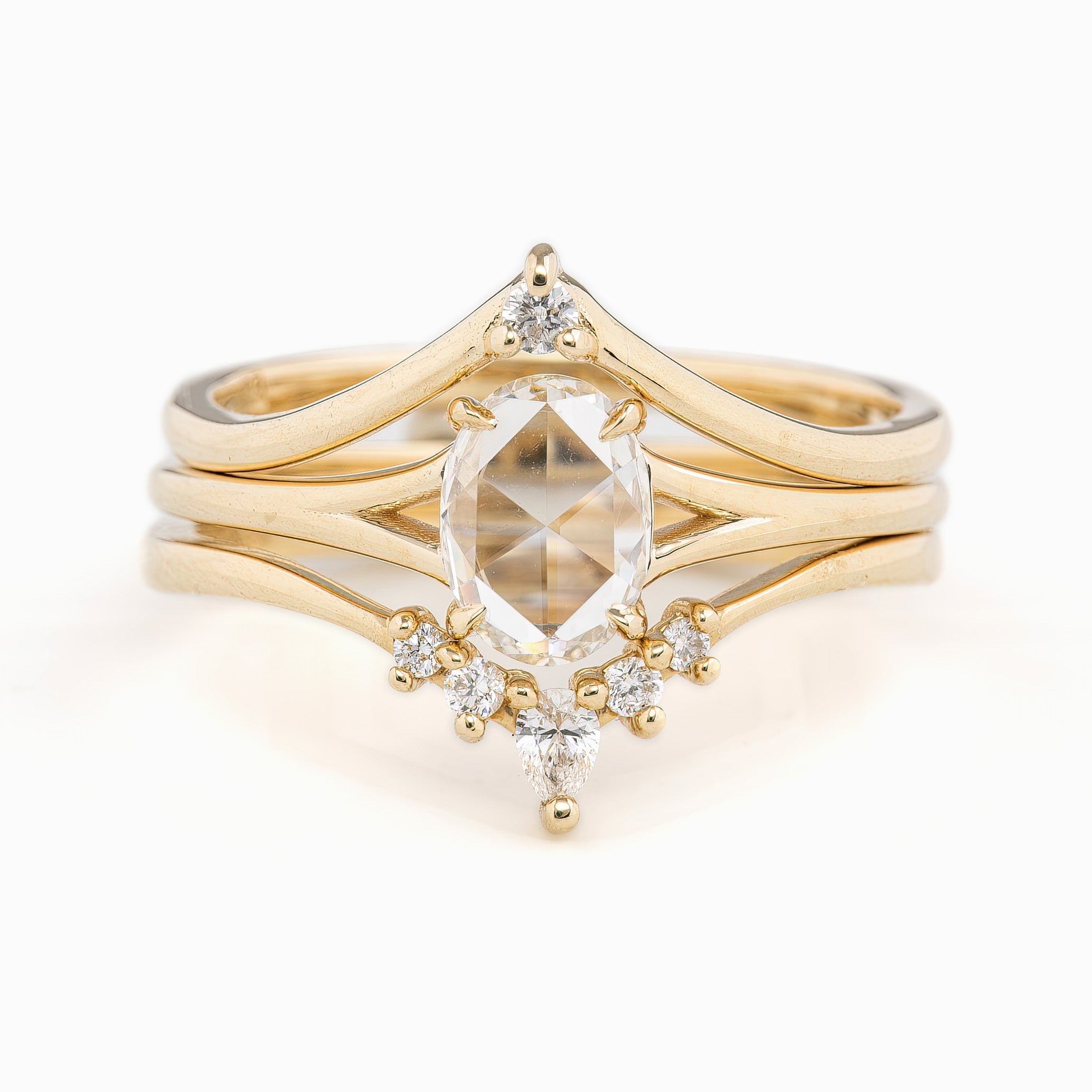 Kylie Ring, 0.50ct Oval Rose Cut Diamond