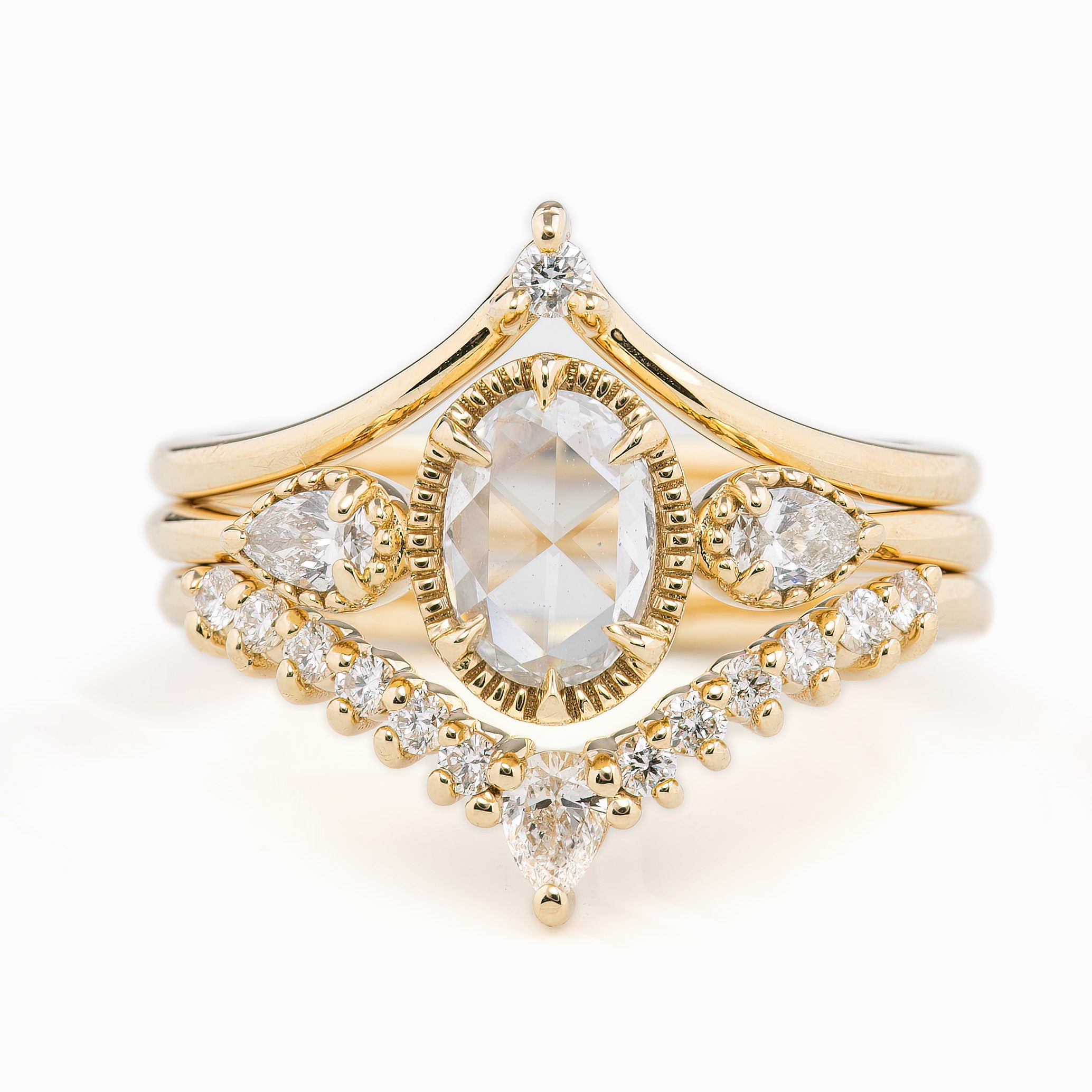 Diana Ring 0.50ct Oval Rose Cut Diamond