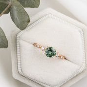 Celeste Ring, 0.85ct Montana Sapphire