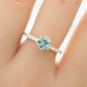 Maria Luxe Ring, 0.91ct Montana Sapphire
