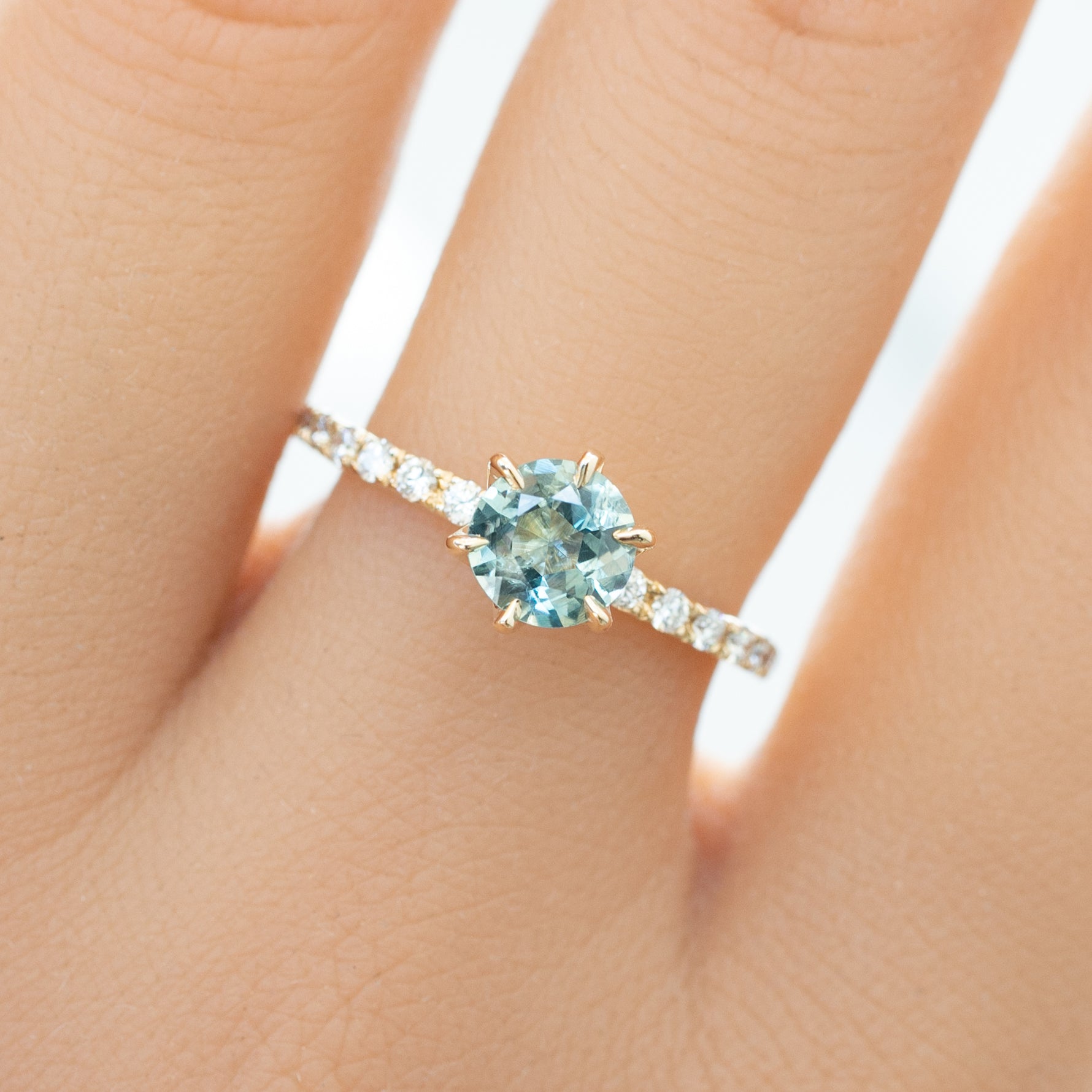 Maria Luxe Ring, 0.91ct Montana Sapphire
