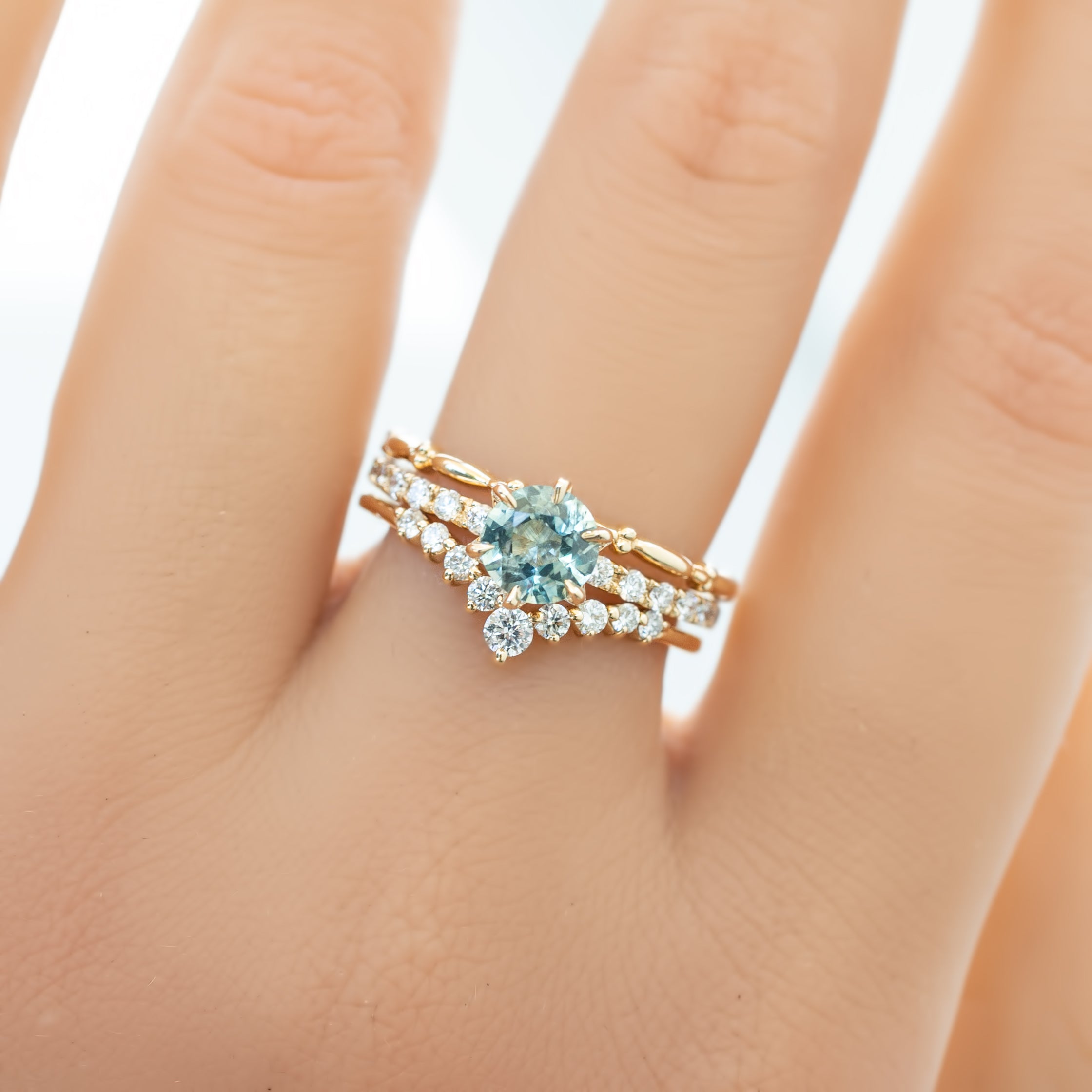 Maria Luxe Ring, 0.91ct Montana Sapphire