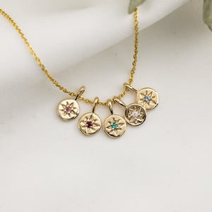 14K Gold Sirius Birthstone Charm
