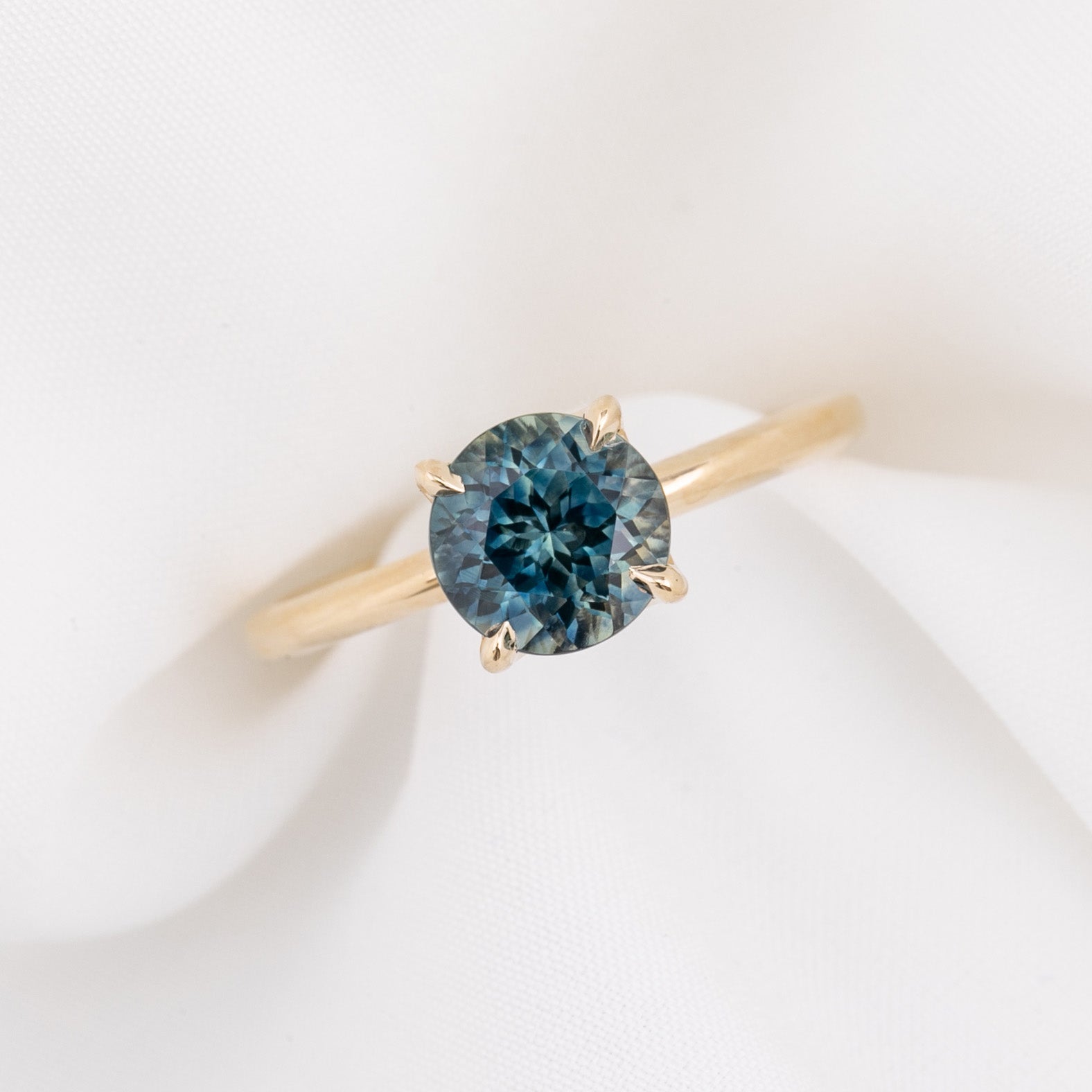 Sara Ring 2.04ct Blue Montana Sapphire, 14k Yellow Gold (One of a kind)