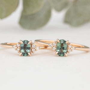 Teresa Ring, 0.50ct Green Madagascar Sapphire