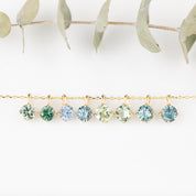 Alice Necklace, Montana Sapphire (Charm Option)