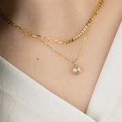 Dahlia Necklace, Natural Rose Cut Diamond (Charm Option)