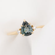 Emilie Ring, 0.97ct Green Montana Sapphire