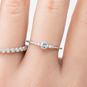Estel Bezel Ring, 0.18ct Montana Sapphire of your choice