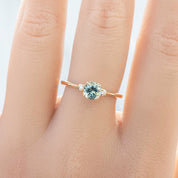 Sofia Ring, 0.83ct Light Blue Montana Sapphire