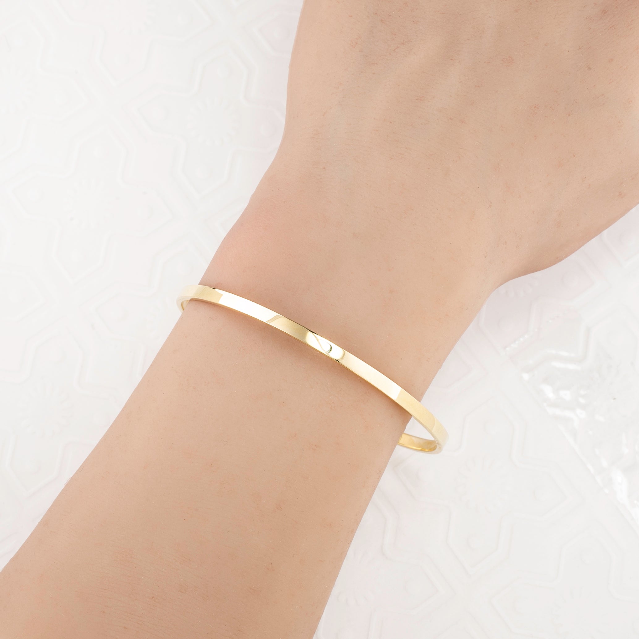 3mm Gold Bangle Bracelet