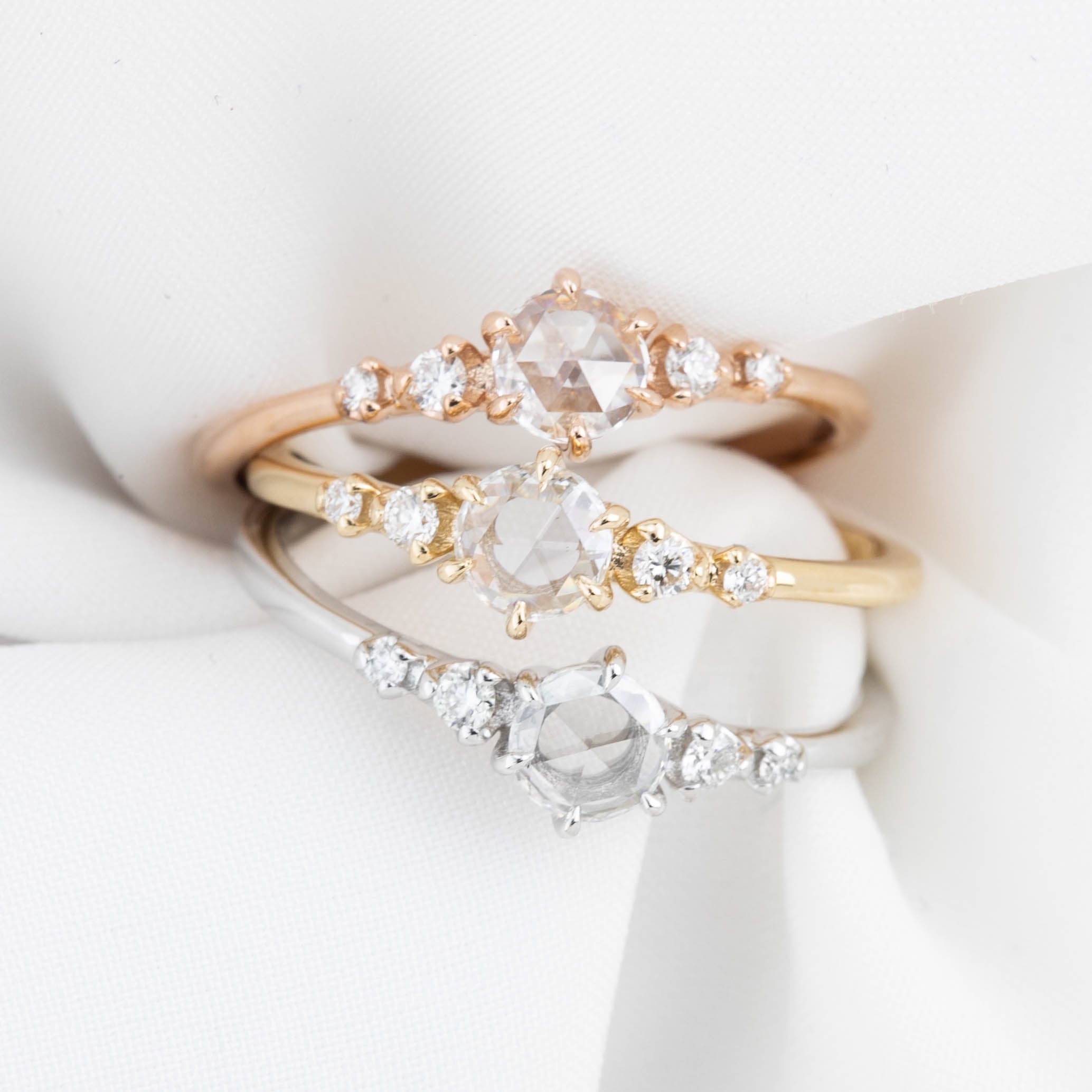 Mila Round Rose Cut Diamond Ring