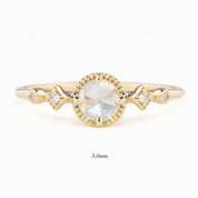 Stella Round Rose Cut Diamond Ring