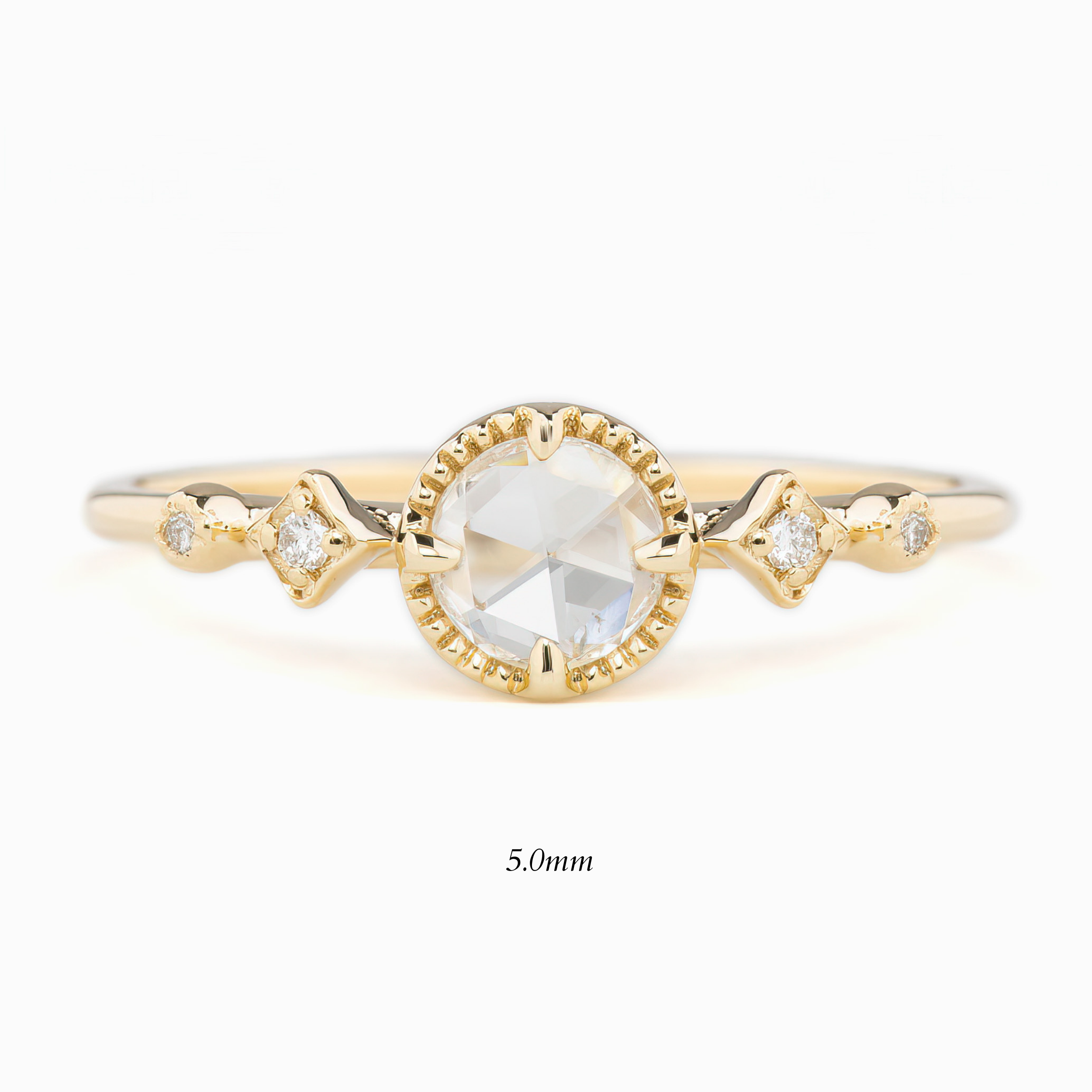 Stella Round Rose Cut Diamond Ring