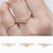 Estel Oval Rose Cut Diamond Ring