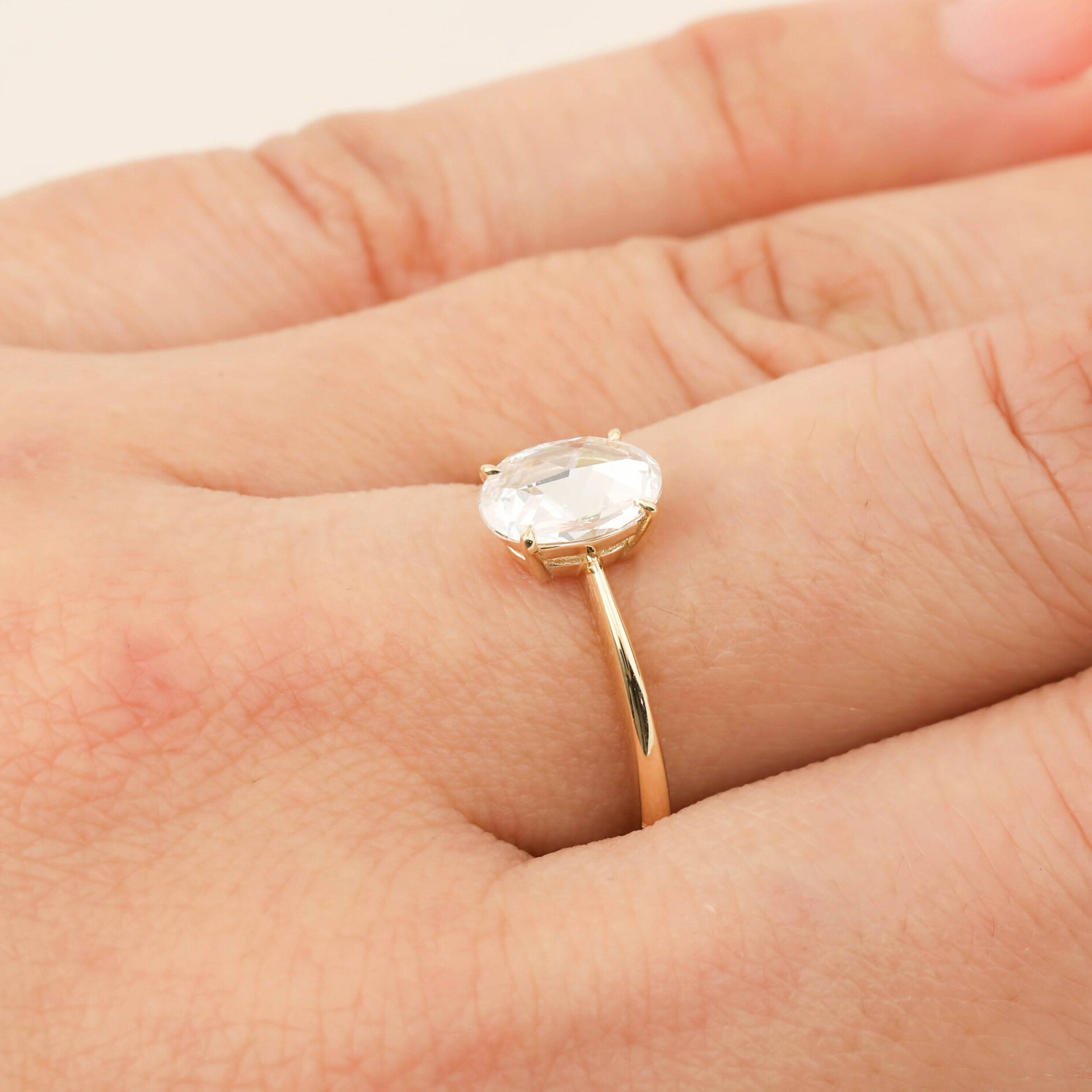 Nina Oval Rose Cut Diamond Ring