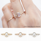 Celeste Oval Bezel Set Rose Cut Diamond Ring