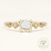 Celeste Round Rose Cut Diamond Ring