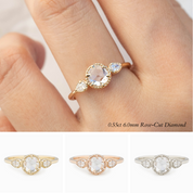 Diana Round Rose Cut Diamond Ring