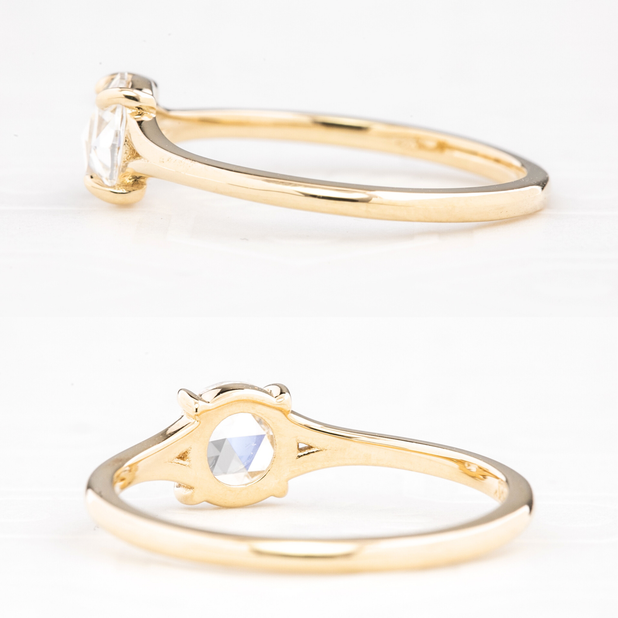 Kylie Round Rose Cut Diamond Ring