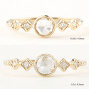 Celeste Ring, 4mm Rose Cut Diamond