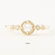 Stella Round Rose Cut Diamond Ring
