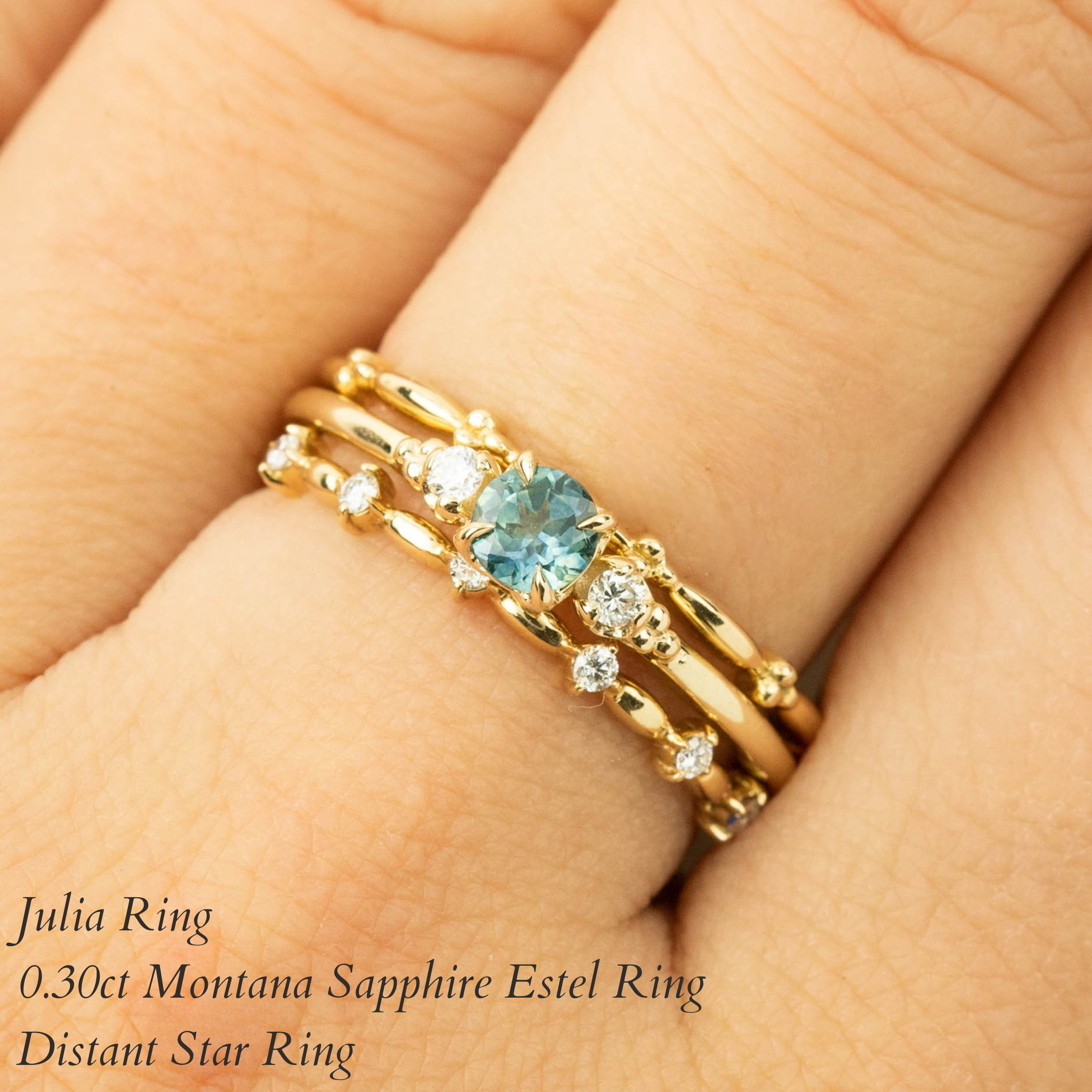 Estel Ring, 0.30ct Montana Sapphire of your choice