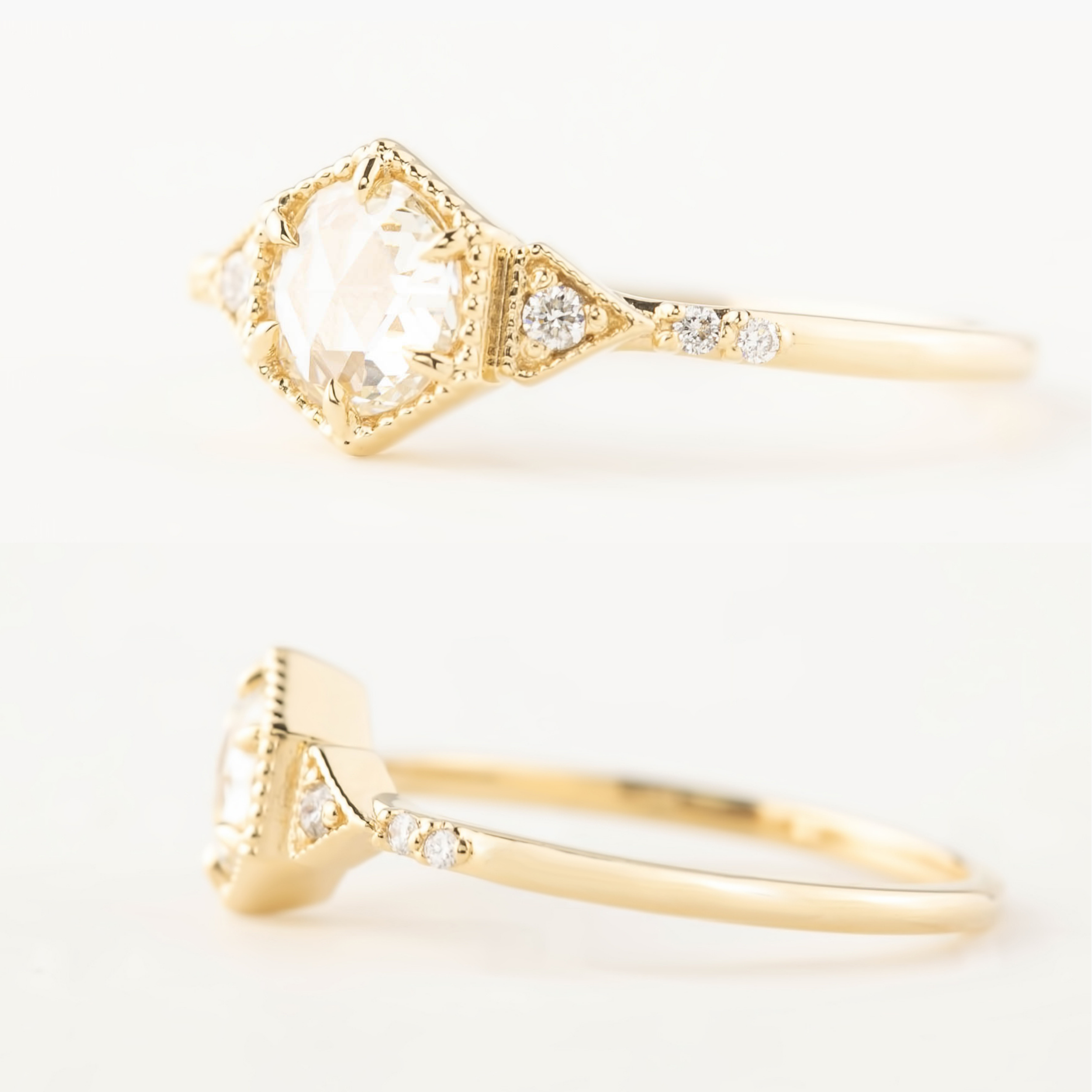 Agatha Round Rose Cut Diamond Ring