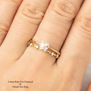 Alice Round Rose Cut Diamond Ring