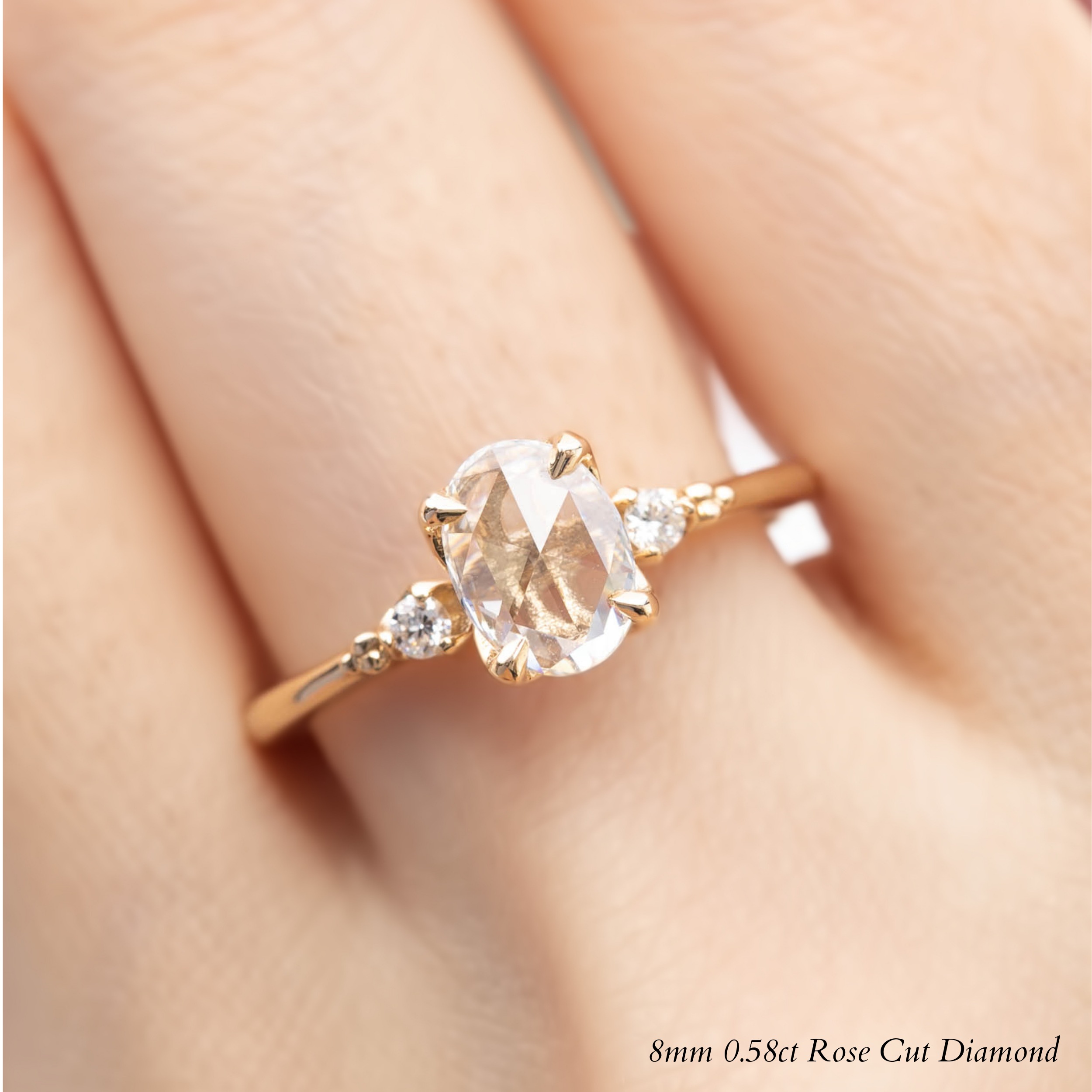 Estel Oval Rose Cut Diamond Ring