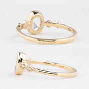 Celeste Oval Bezel Set Rose Cut Diamond Ring