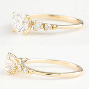 Estel Fleur Four Prongs Round Diamond Ring