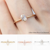 Alice Oval Rose Cut Diamond Ring