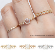 Celeste Round Rose Cut Diamond Ring
