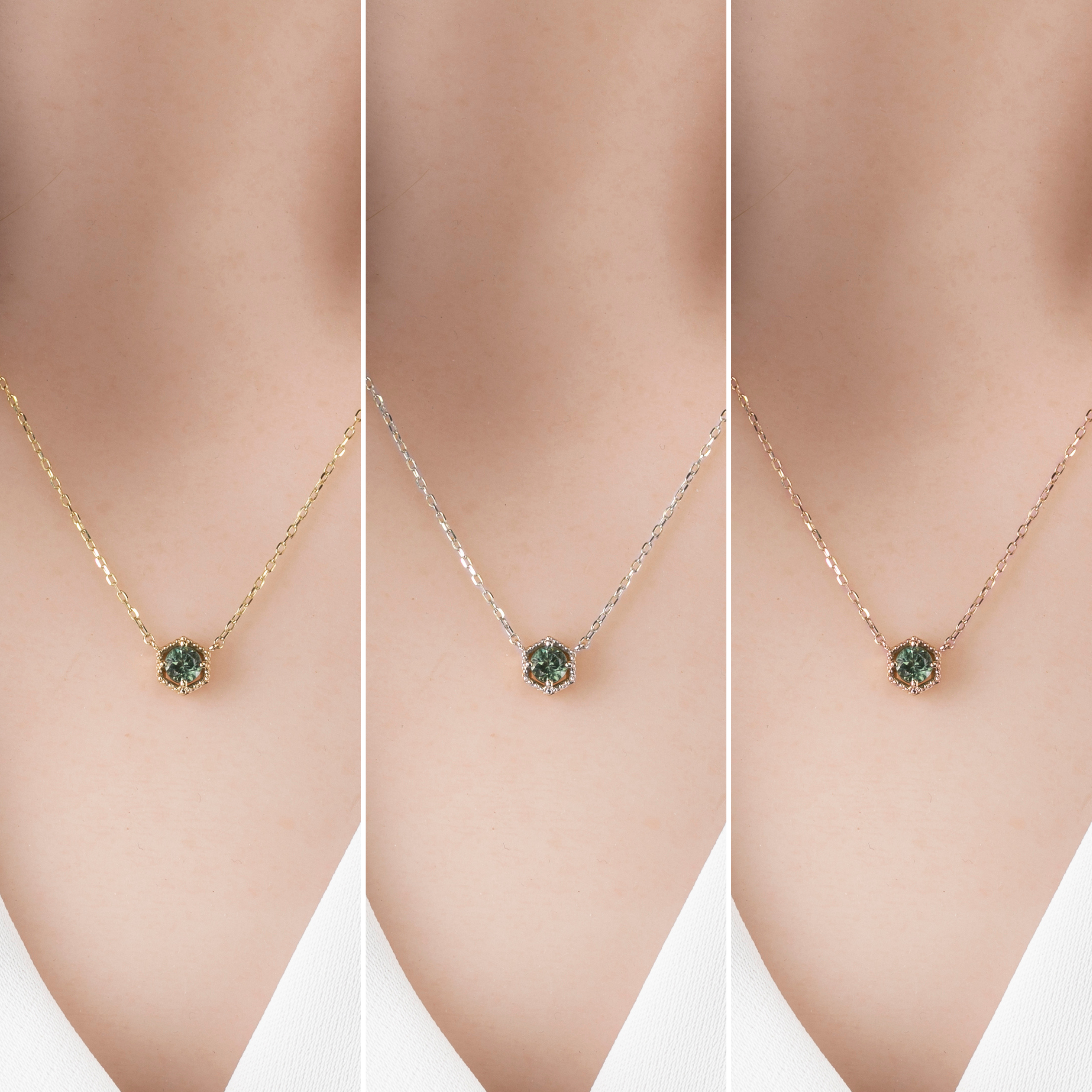 Milgrain Hexagon Necklace Setting