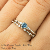 Estel Ring, 0.30ct Montana Sapphire of your choice