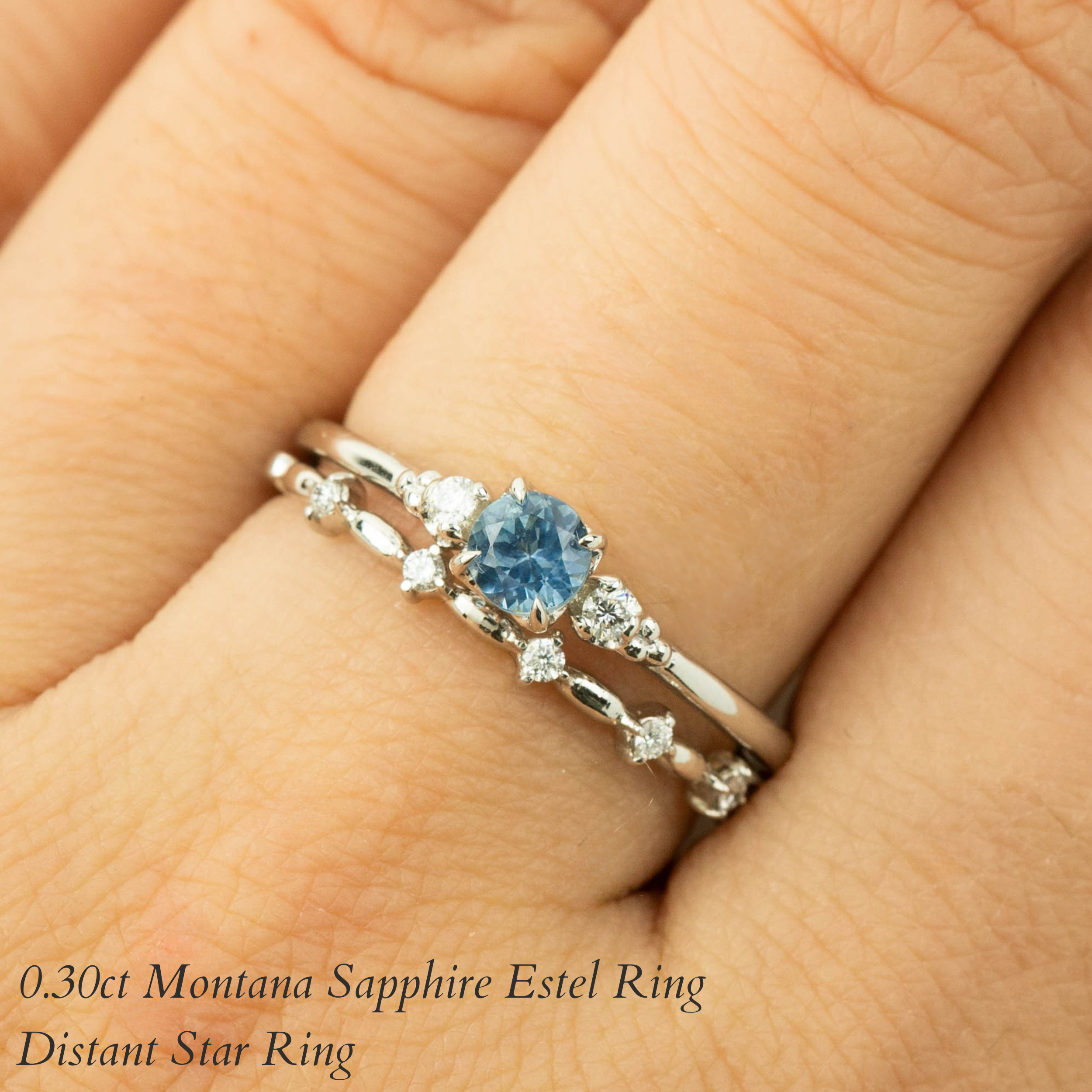 Estel Ring, 0.30ct Montana Sapphire of your choice