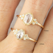 Celine Oval Rose Cut Diamond Ring