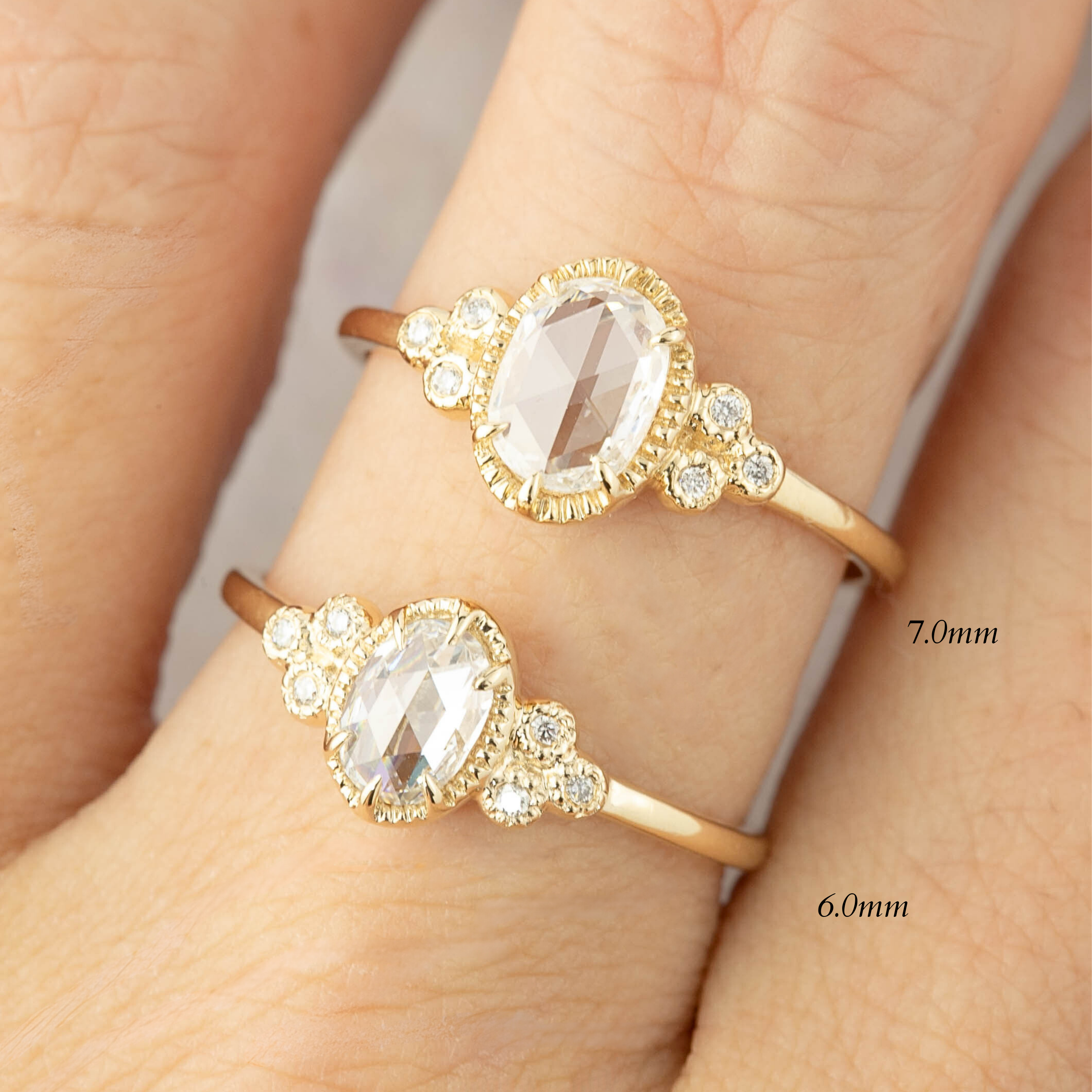 Celine Oval Rose Cut Diamond Ring