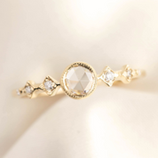 Celeste Ring, 4mm Rose Cut Diamond