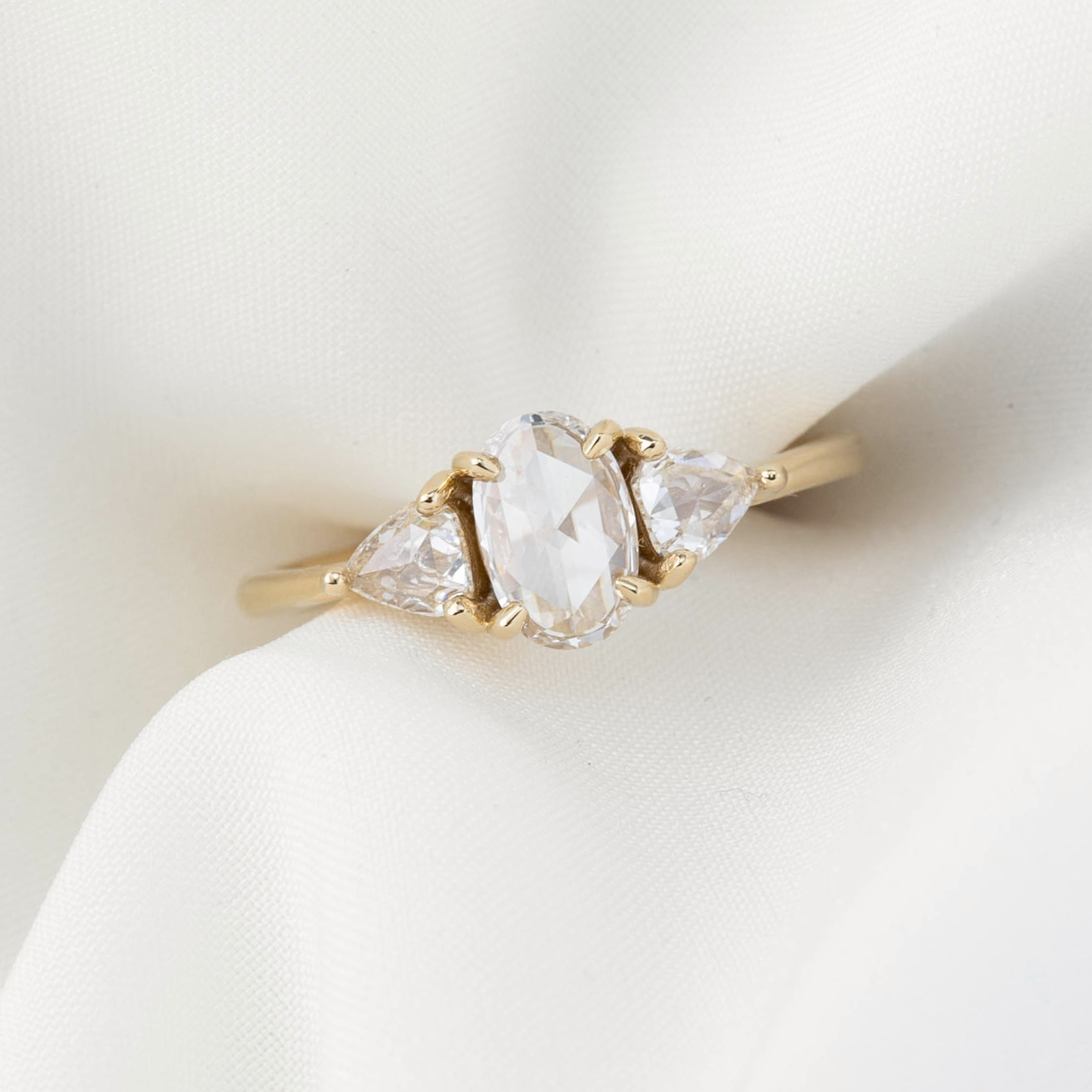 Madison Ring, 0.56ct Oval Rose Cut Diamond