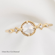 Stella Round Rose Cut Diamond Ring