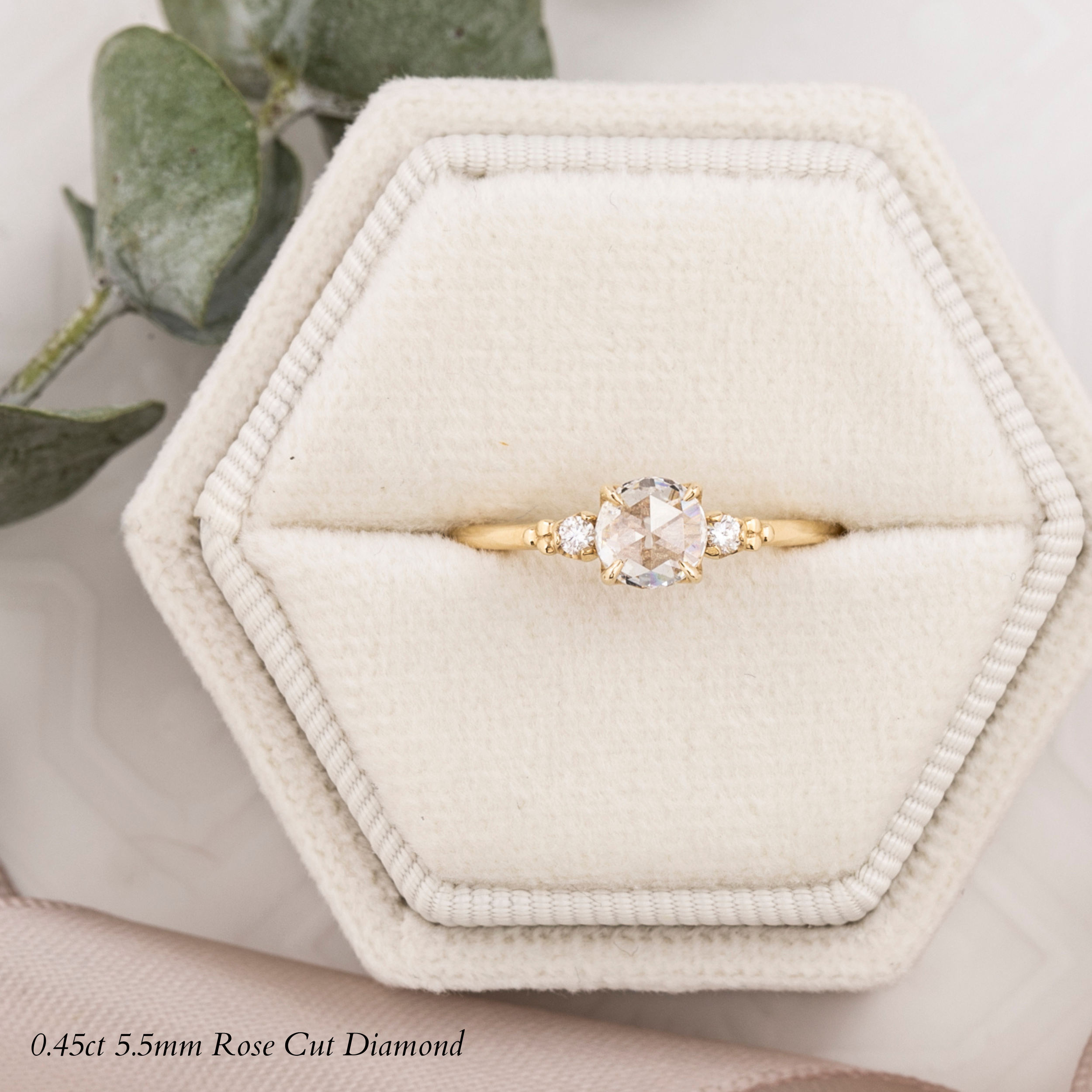 Estel Round Rose-Cut Diamond Ring